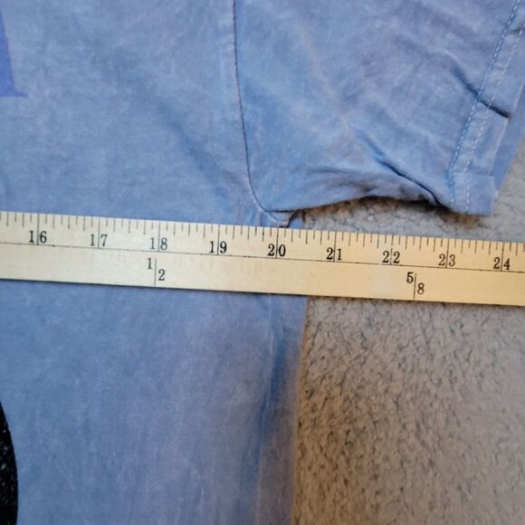 Nirvana Tee Shirt Men's Retro Graphic Burnout Blue on Blue Smiley Face Size XL - Picture 7 of 8